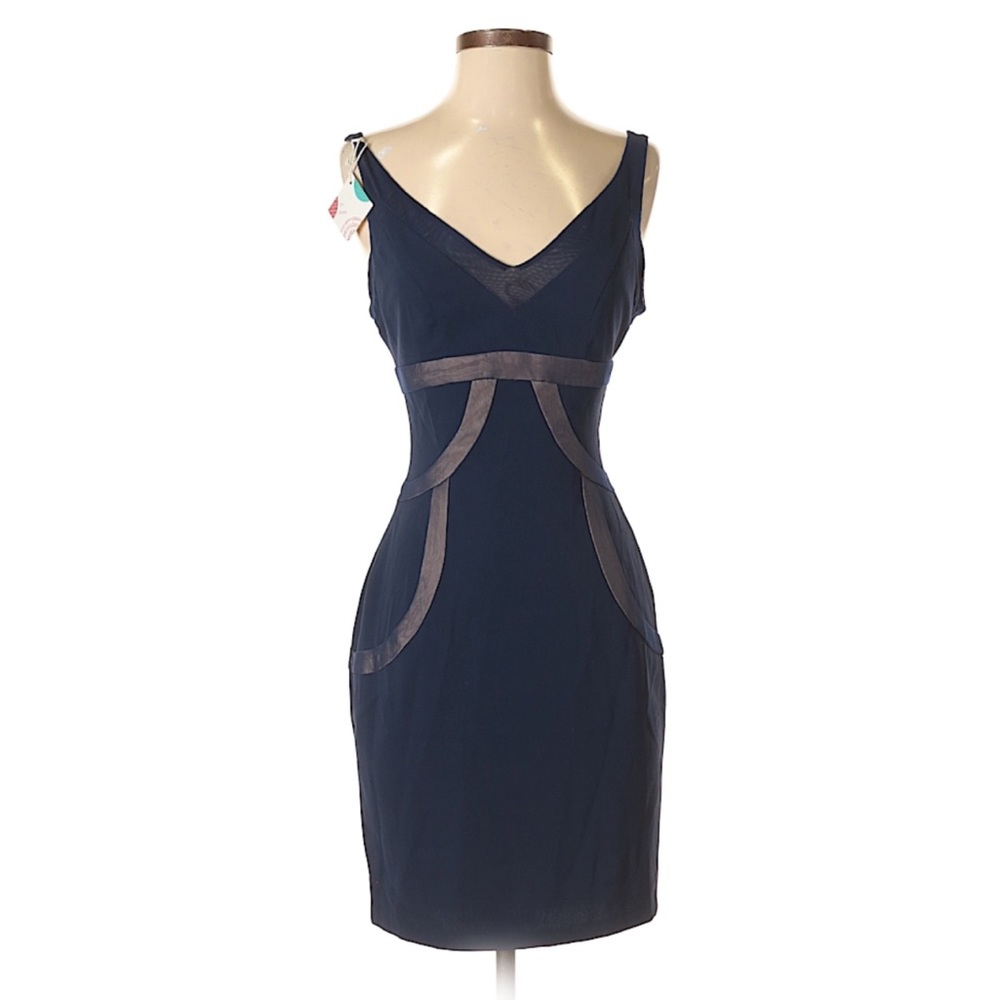 NWOT Piperlime navy blue sheath dress, large